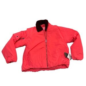 NWT New Free People Outpost Bomber Cherry Tomato Combo Jacket Size M